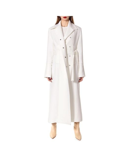 AGGI by HALEWSKI White Tilda Off Long Coat