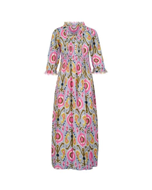 At Last Purple Cotton Annabel Maxi Dress
