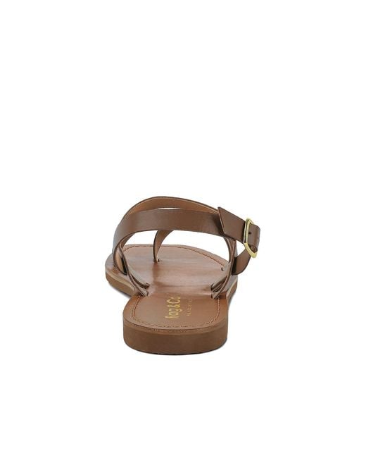 Rag & Co Brown Sloana Strappy Flat Sandals