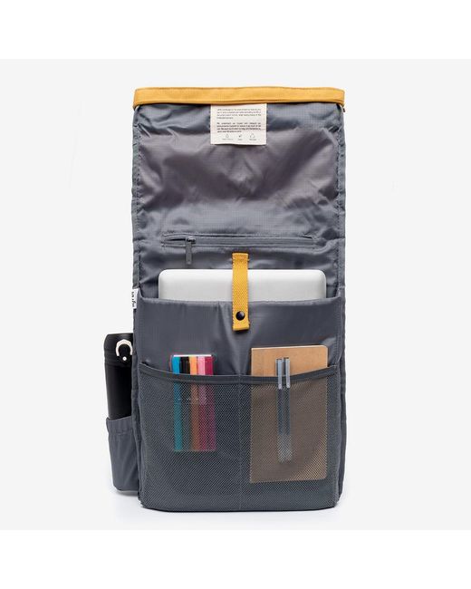Lefrik Orange Roll Backpack Mustard