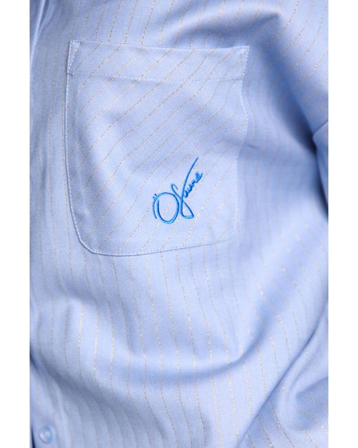 Ofuure Blue Rue Button Up Shirt