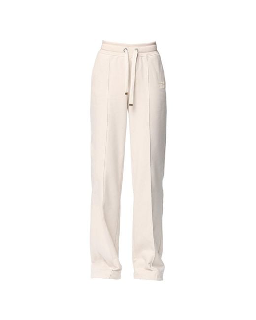 Otthie Natural Neutrals Wide-Leg Cosy Knitted Trousers