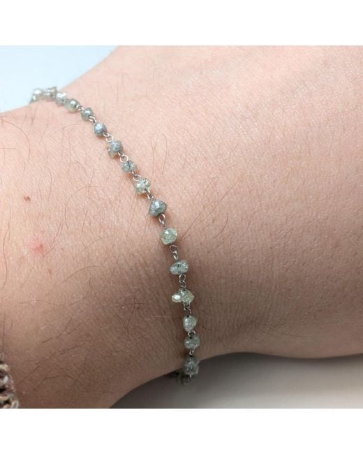 Rahul's Jewels Metallic 7 Genuine Diamond Rough Bracelet