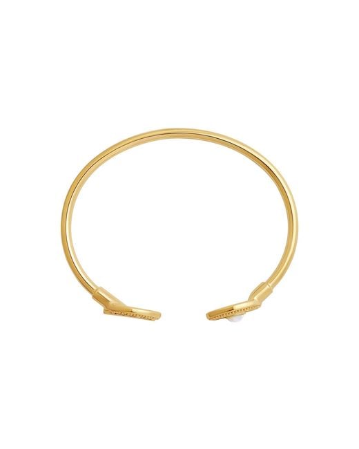 Karma and Luck Metallic Guardian Evil Eye Feather Opal Cuff Bracelet