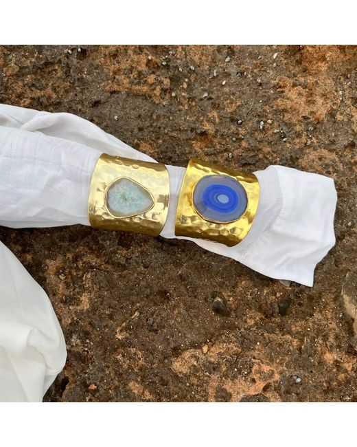 Sibylla Delphica Yellow Drusy Agate Bangle