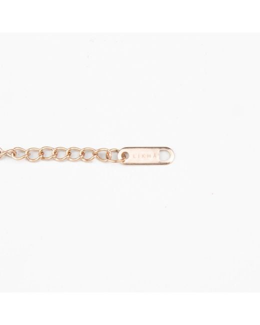 LIKHÂ White Mother-Of-Pearl Raindrop Necklace With Rose Chain