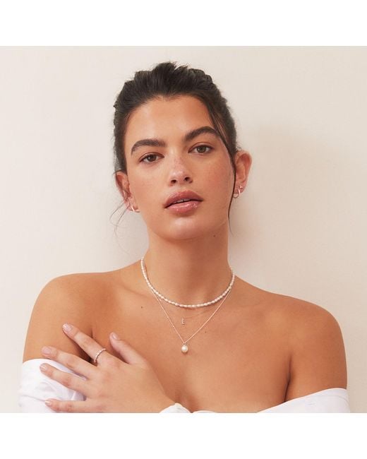 Lily & Roo Metallic Large Pearl Satellite Necklace