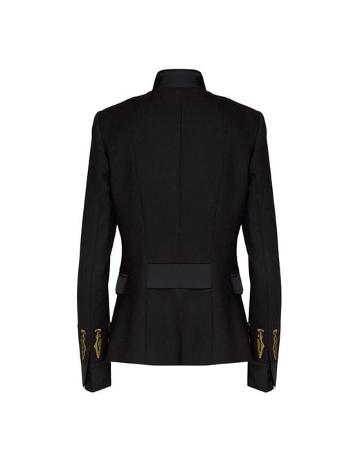 The Extreme Collection Black Military Blazer With Embroidery