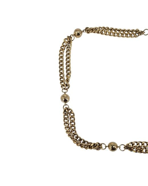 Madison Maison Metallic Vintage Goldtone Double Chain Station Belt