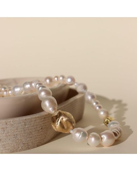 Larsuu Metallic Pearl Necklace