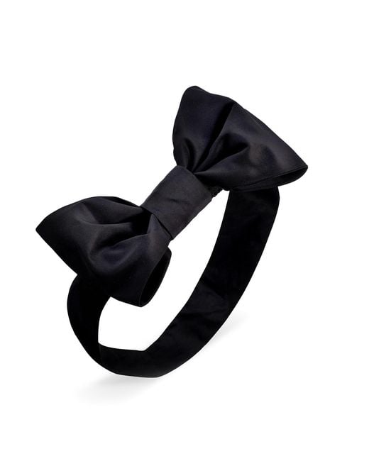 Sibi Hats Black Bissi Taffeta Bow Headband