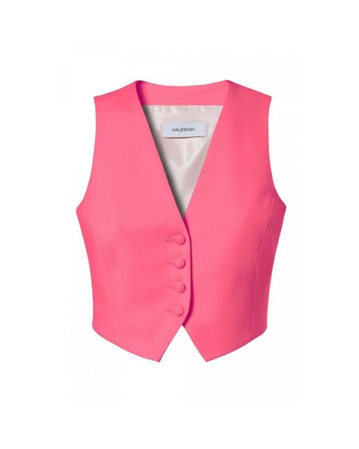 AGGI by HALEWSKI Pink Sylvia Barbie Suit Vest