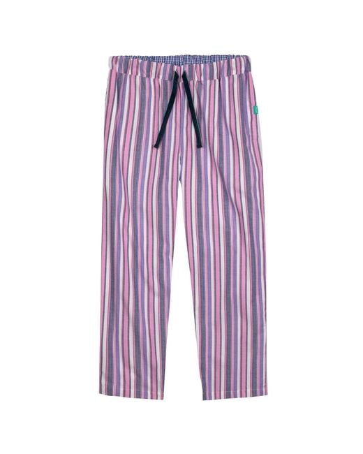 Lounge Purple Organic Brushed Cotton Loungewear Trousers-Pants, And for men