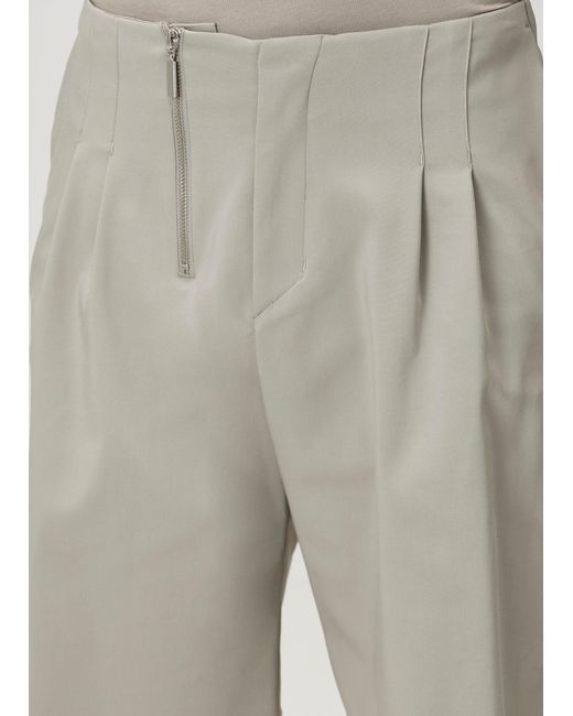 Pcfg Gray Neutrals Cotton Woven Short With Zip for men