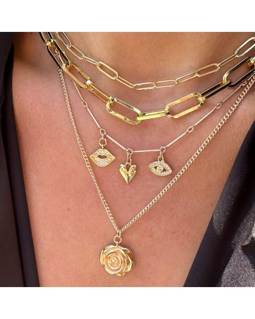 Rachel Nathan Metallic Love Letter Necklace