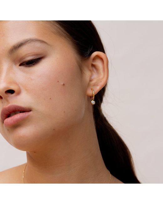 Dower & Hall Metallic Topaz Hammered Huggie Hoops