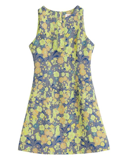 Louche Green Marcia Fairytale Jacquard A-Line Mini Dress