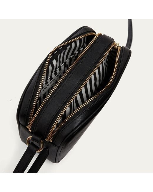 Lulu Guinness Black Leather Cole Crossbody Bag