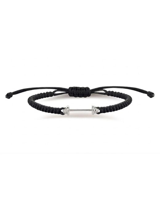 Reis Jewellery Black Dumbell Rope Bracelet for men