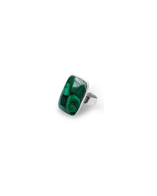 FV Jewellery Green La Stèle Malachite Rectangle Ring