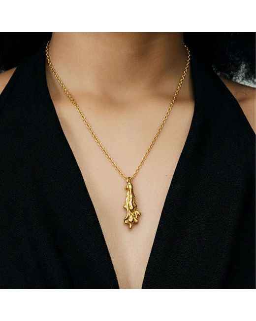 Moca Jewellery Metallic Drop Necklace