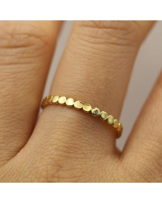 VicStoneNYC Fine Jewelry Metallic Dot Eternity Solid Ring