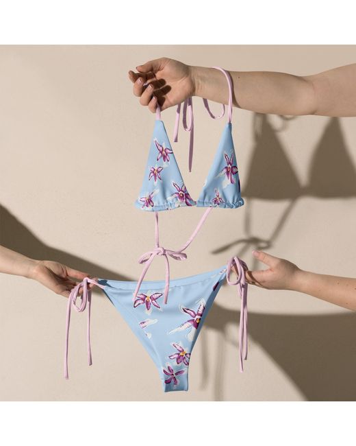 Formula S7 White Blush Sky Orchid Recycled String Bikini