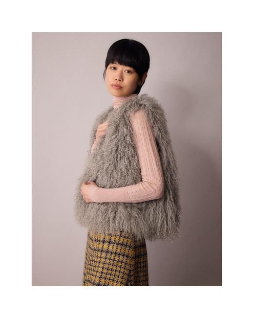 Amanda Thompson Couture Gray Colette Gilet Stone