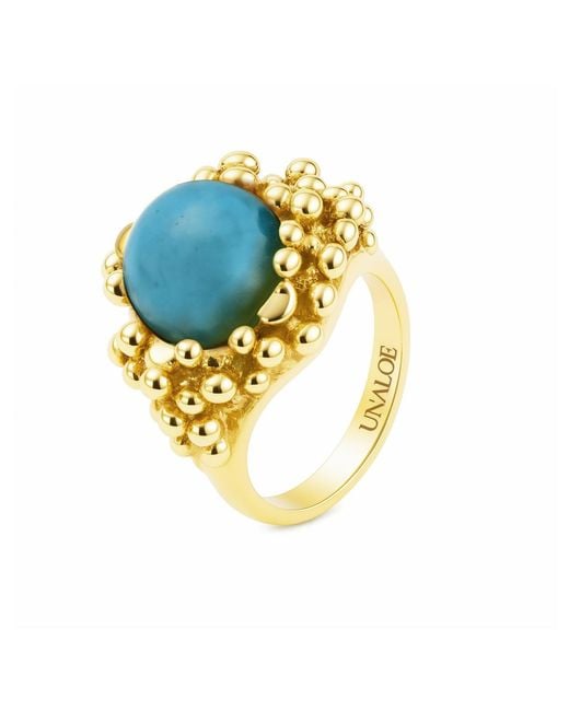 Unaloe Metallic Vermeil Natural Amazonite Statement Ring – Sterling Fine Jewelry