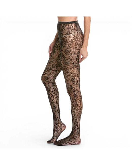 HIGH HEEL JUNGLE by KATHRYN EISMAN Pink Venise Lace Fishnet Tights