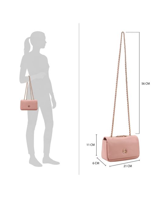 Paul Costelloe Pink Moxie Leather Crossbody Bag