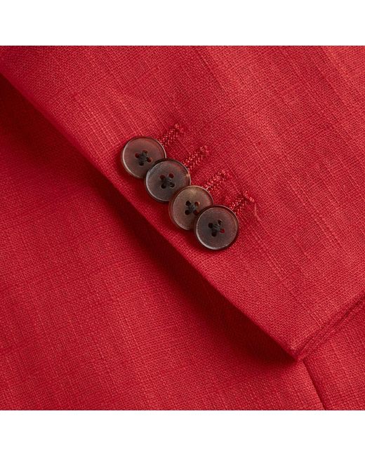 Vulto Red Linen Jacket