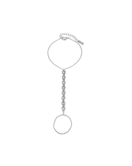 Adriana Pappas Designs White Crystal Rain Hand Bracelet