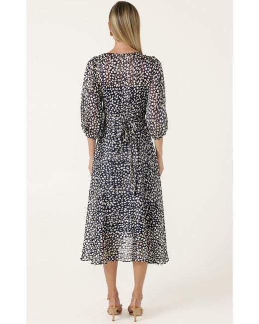 SACHA DRAKE Gray Cloudland Wrap Dress