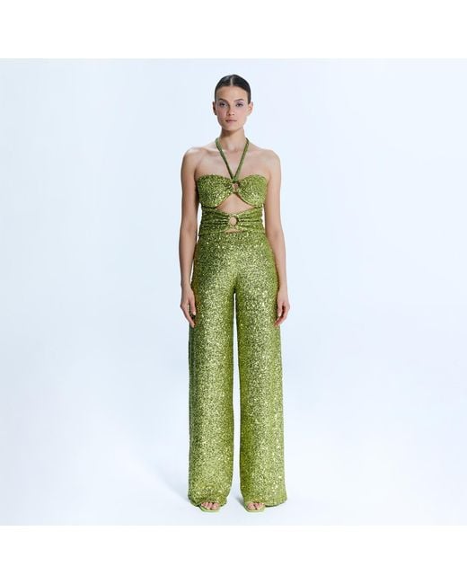 Nur Karaata Green Faena Top & Pant Set