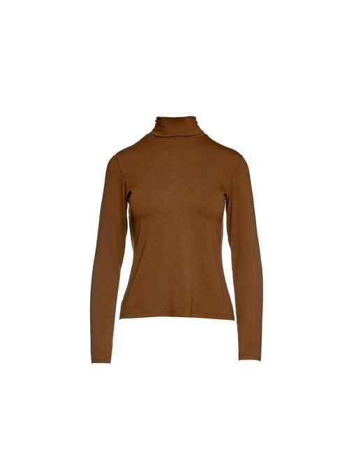 Conquista Brown Biscuit Colour Long Sleeve Polo Neck Jumper