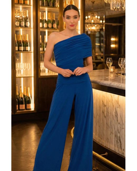 Atom Label Blue Rhodium Jumpsuit