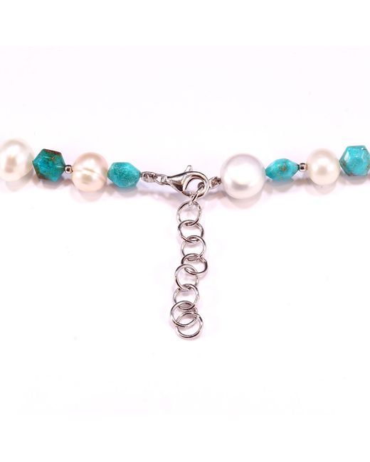 Mineralgems•Studio Blue And Pearl Necklace Fail for men