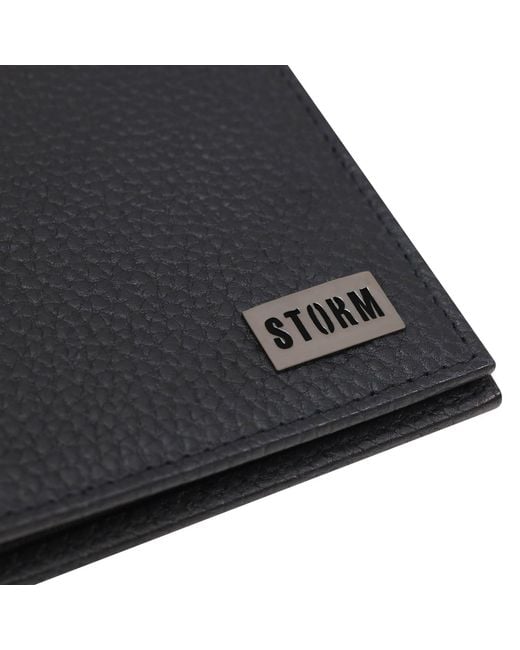 Storm Black Cares Leather Emboss Wallet for men