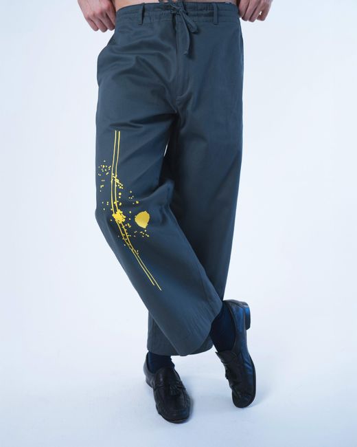 Lilia Munn Blue Organic Cotton Trouser –