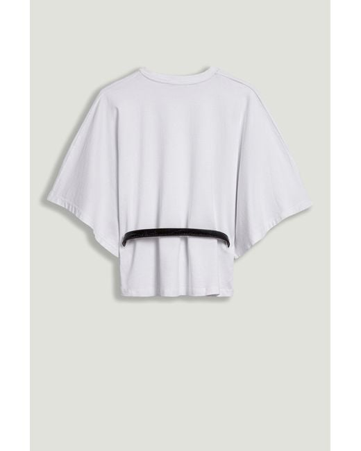 Nocturne White Belted Oversized T-Shirt