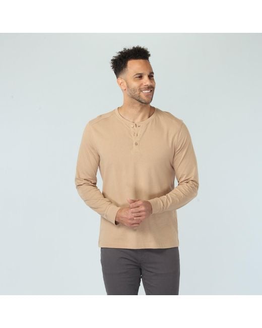 Vustra Brown Gilded Henley for men
