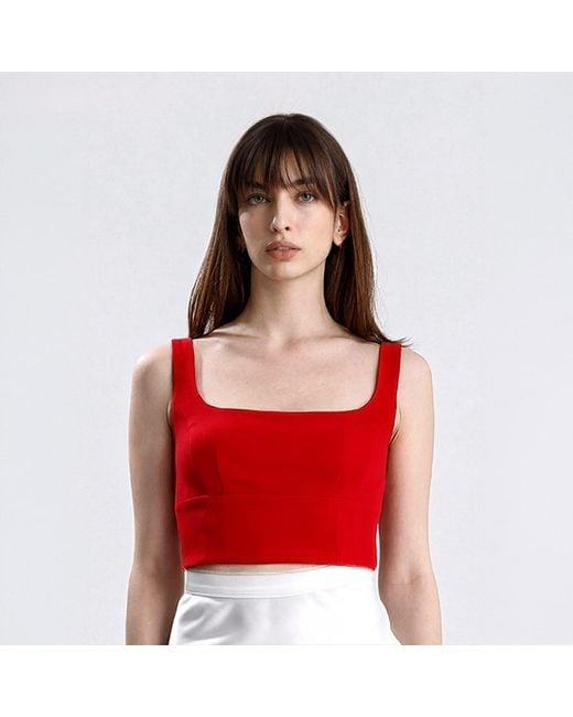 Maan Istanbul Red Strap Side Zipper Bustier
