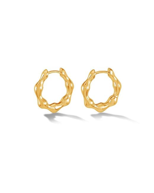 Dower & Hall Metallic Waterfall Huggie Hoops