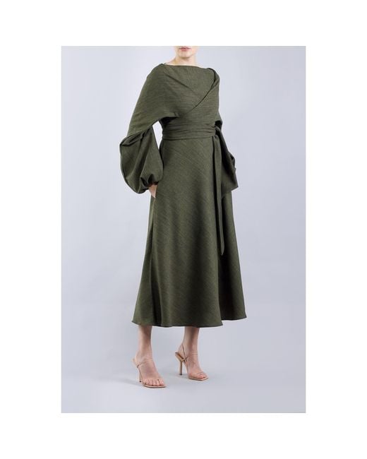 Meem Label Green Crawford Midi Dress