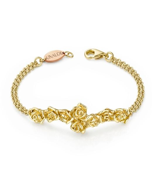 Unaloe Metallic Vermeil Rose Chain Bracelet Olimpic – Handmade Italian Floral Jewelry
