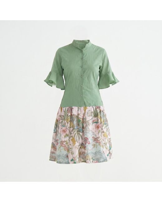 Maison Qala Green Tansy Dress