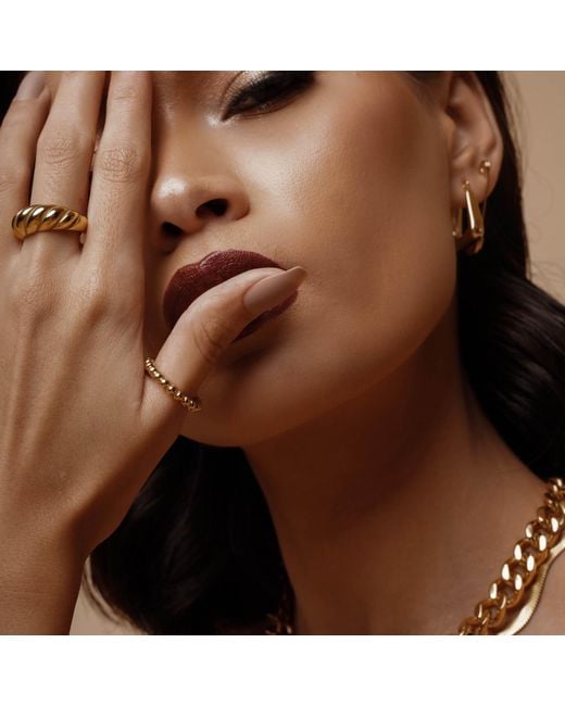 VIEA Metallic Amara Beaded Band Ring