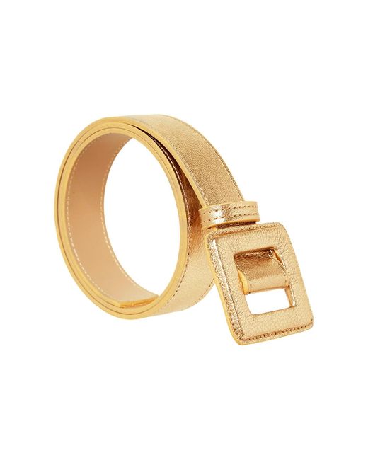 BeltBe Natural Mini Square Metallic Buckle Belt