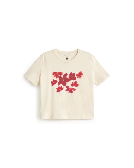 Thinking Mu Pink Garden Zowie T-Shirt